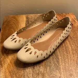LC Lauren Conrad eyelet flats cream Easter shoe